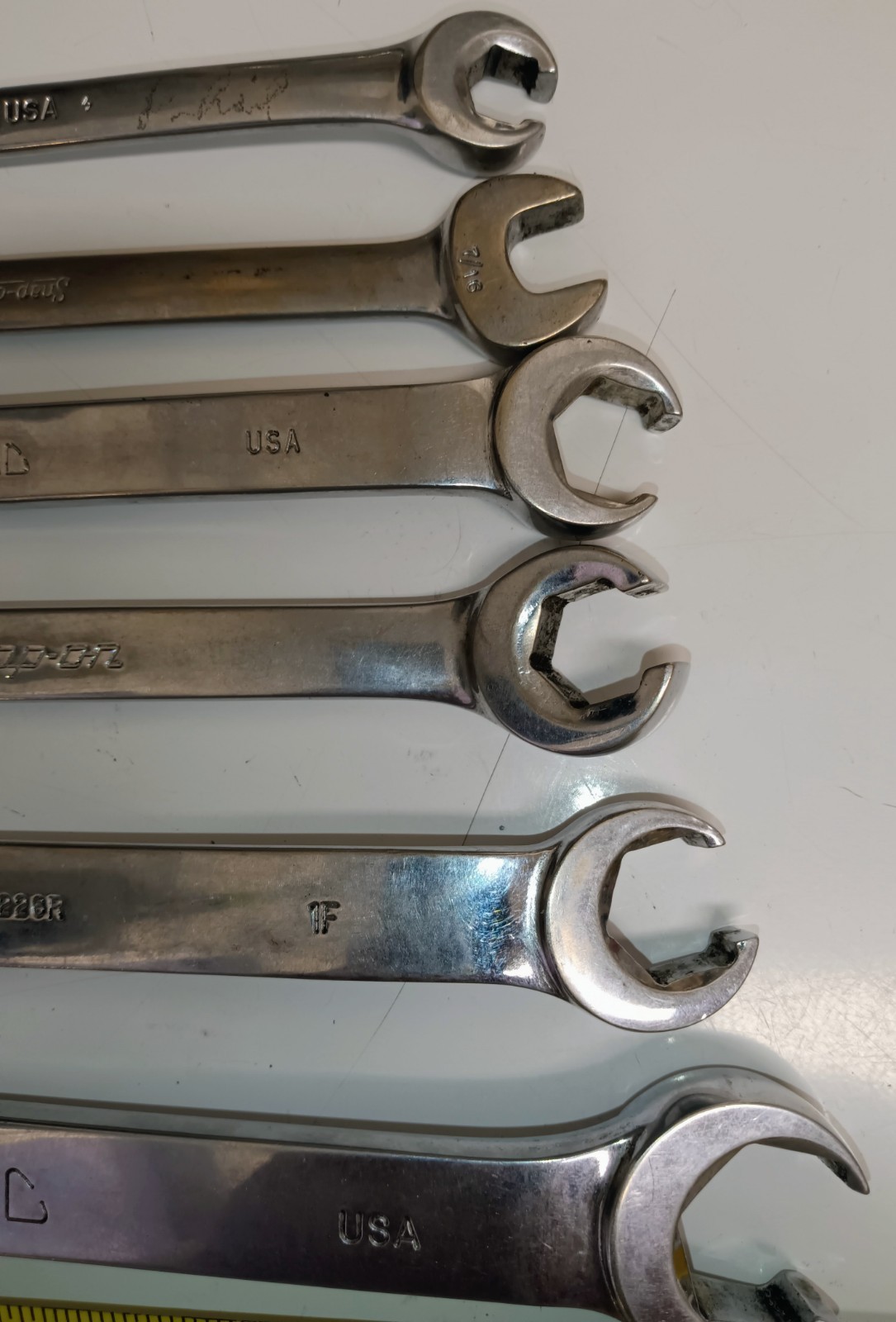 MAC & SNAP-ON Tool 6pc SET 6pt SAE Double-End Flare Nut Wrench’s ‘USED’