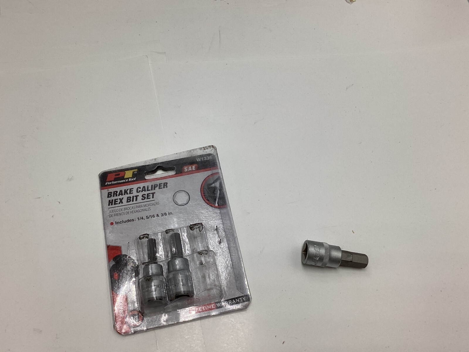 Performance Tool W1336 3-Piece Brake Caliper Hex Bit 1/4, 5/16 & 3/8 Inch