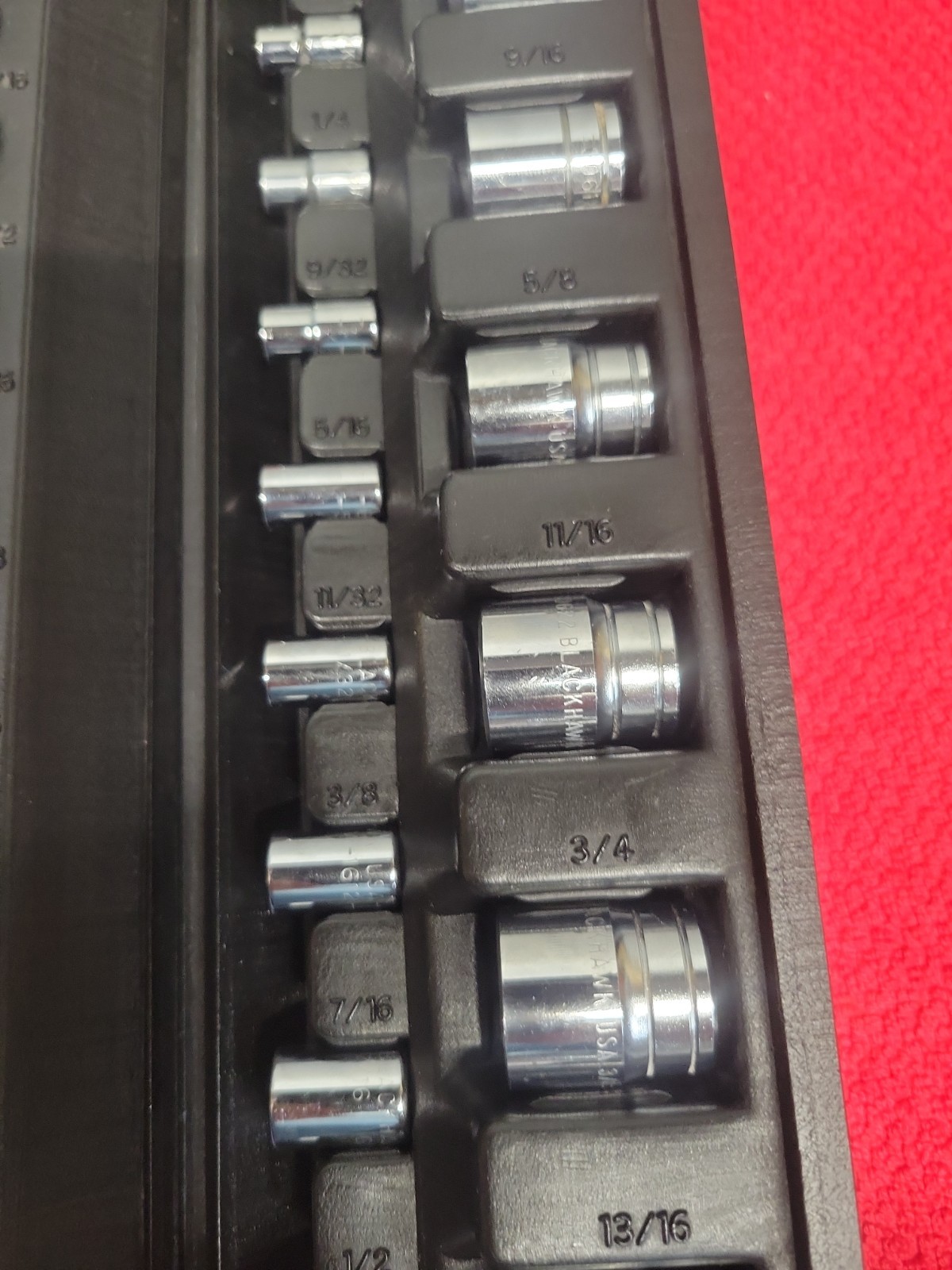 BLACKHAWK TOOLS METRIC & SAE 62 PC SOCKET SET W/CASE VTG USA 🇺🇸