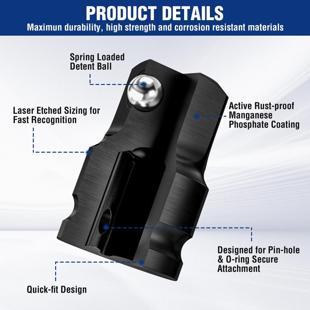 WORKPRO Impact Socket Adapter 1/2″ F to 3/4″ M Cr-Mo Steel Socket Adapter Set