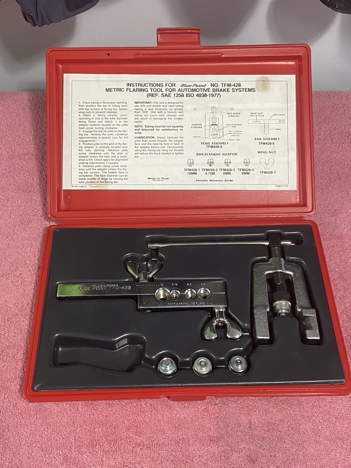 Snap On ( Blue Point ) TFM-428 Bubble Flaring Tool