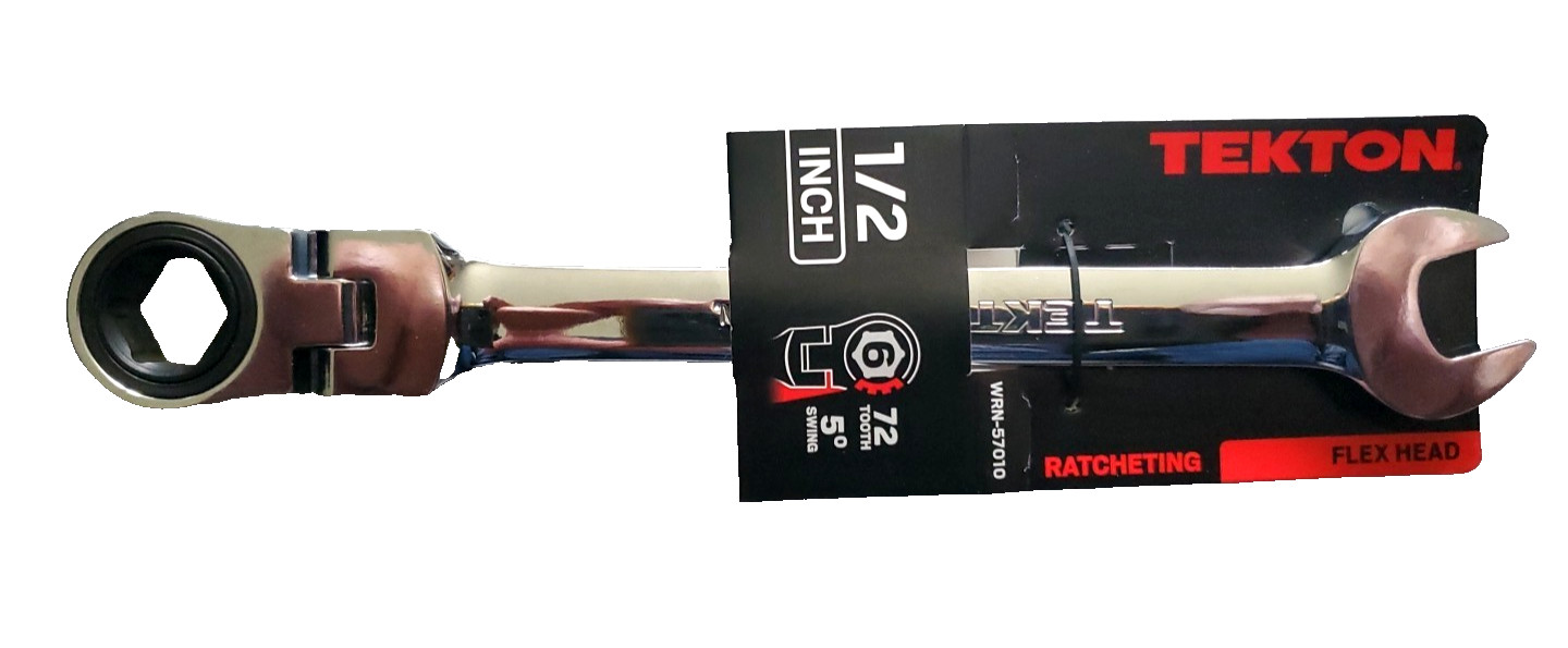 Flex Head Ratcheting 1/2 In Open And Box End Wrench TEKTON