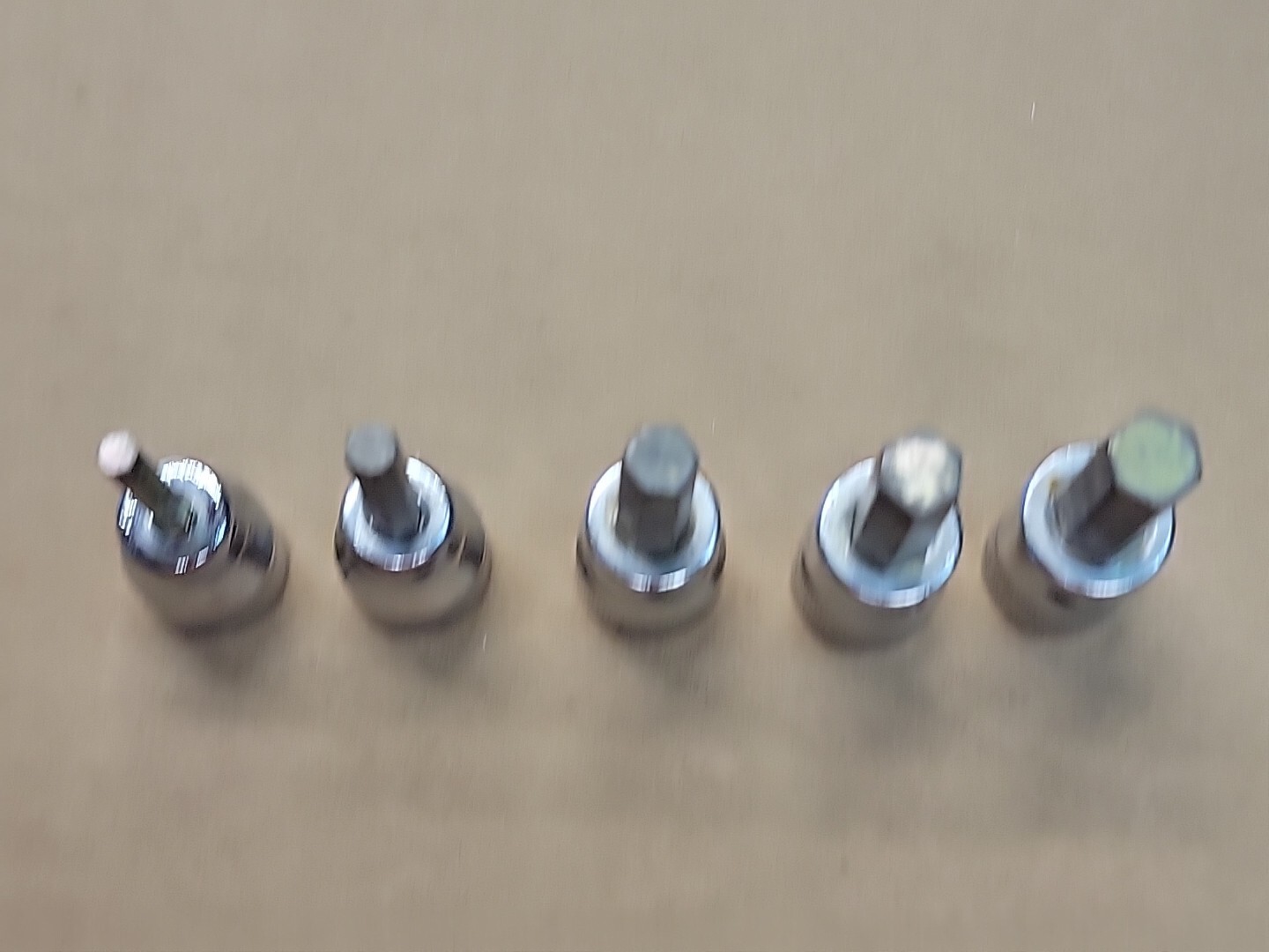 Snap On 5pc Hex Bit Socket Set FAM4A-FAM10A on rail