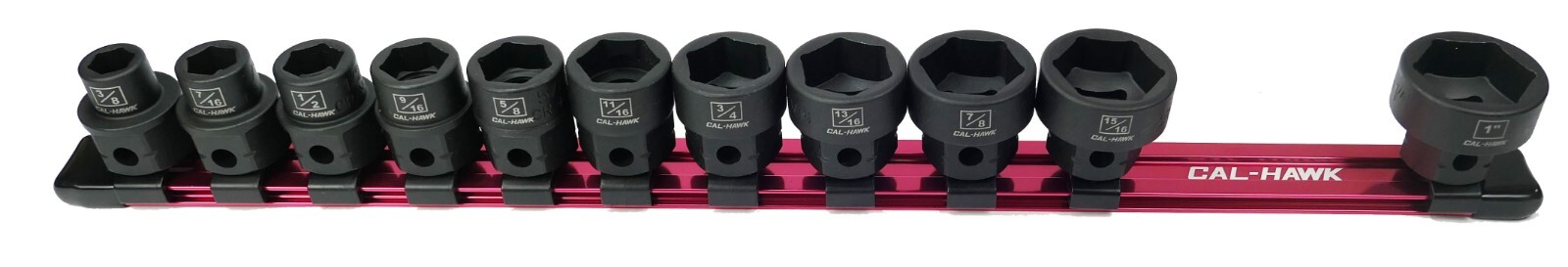 11Pc 1/2″ Drive Nano Low Profile Impact Socket Set SAE New Cal-Hawk Pro