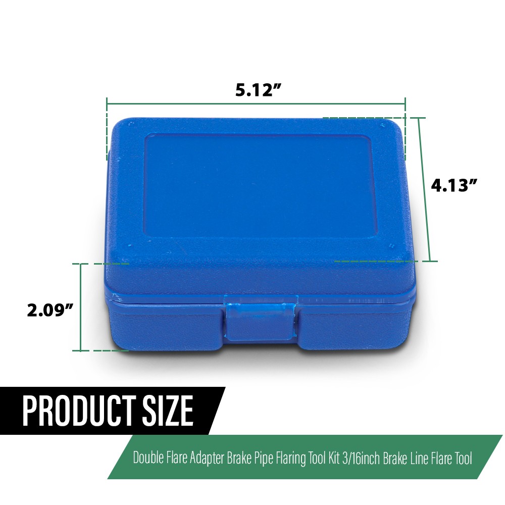 3/16 In.Double Brake Line Flaring Tool Flare Adapter Brake w/ Storage Box