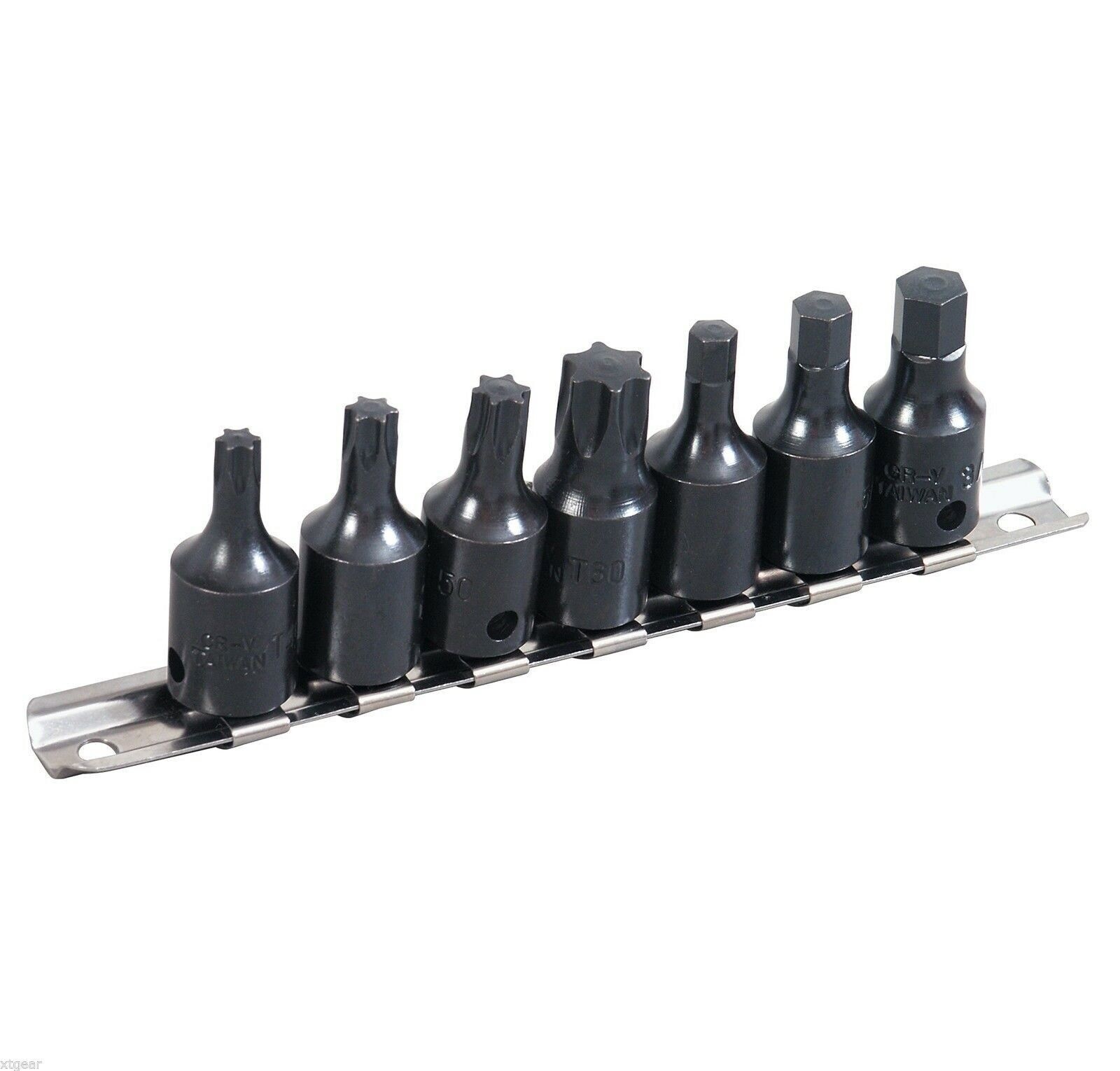 3/8-Inch Drive Brake Caliper Impact Bit Socket Set,T40-T60, Cr-V, 7-Piece #13917