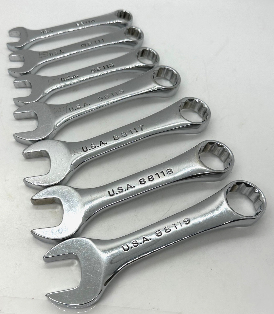 🇺🇸 SK Tools USA 10-19mm Wrench Set Metric Combo Lot Short Stubby 12PT Offset