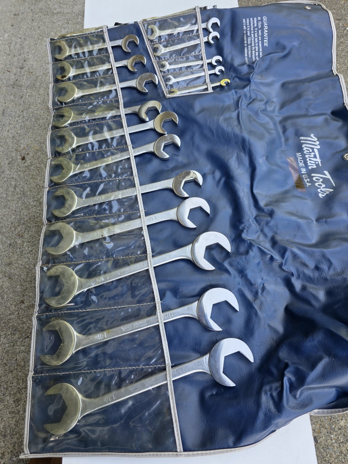 Martin Tools 18 pc Open End Wrench Set SAE Double Ended Steel 11/32″-1-1/2 in