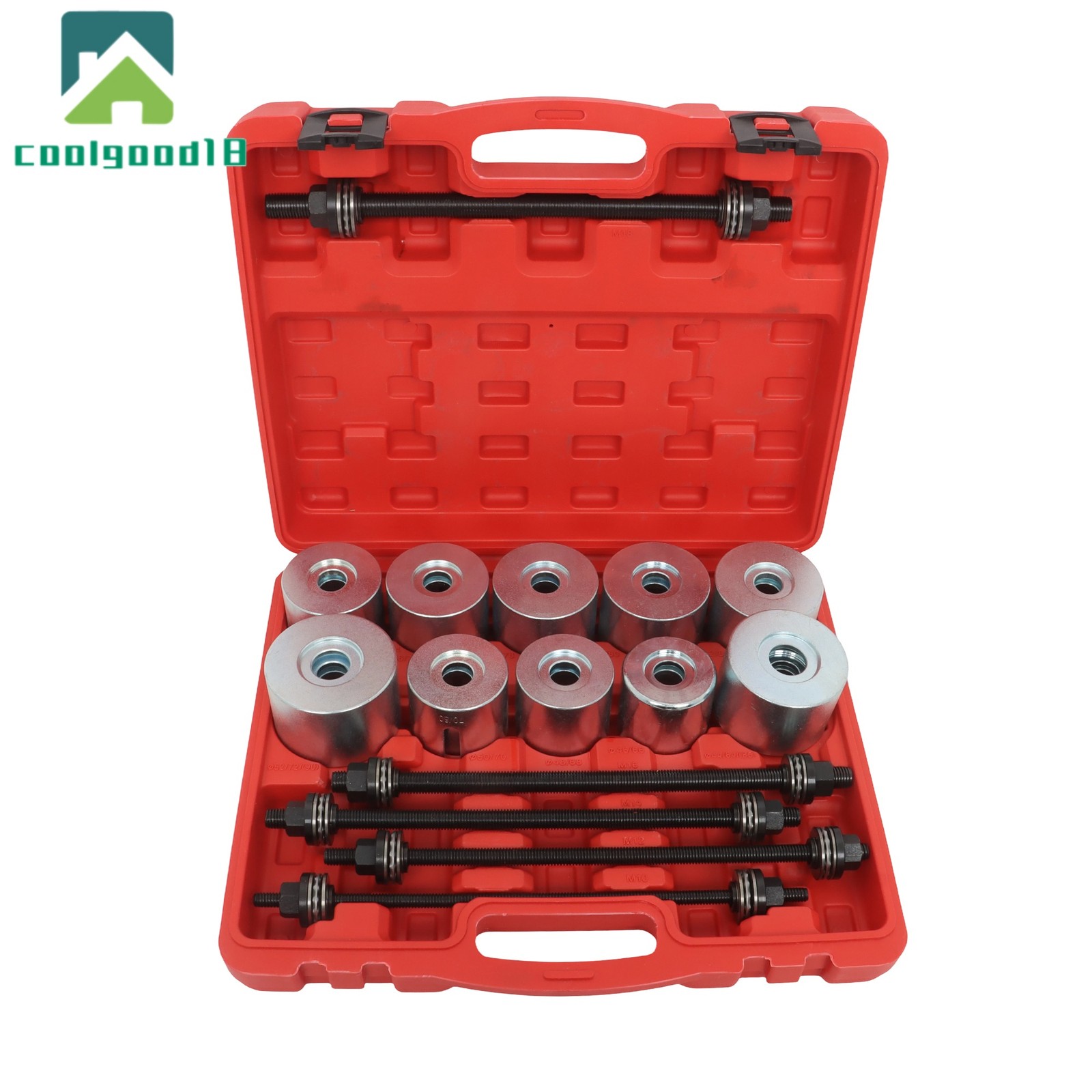 Universal Press and Pull Sleeve Kit Bush Bearing Removal Insertion Tool 27pcs