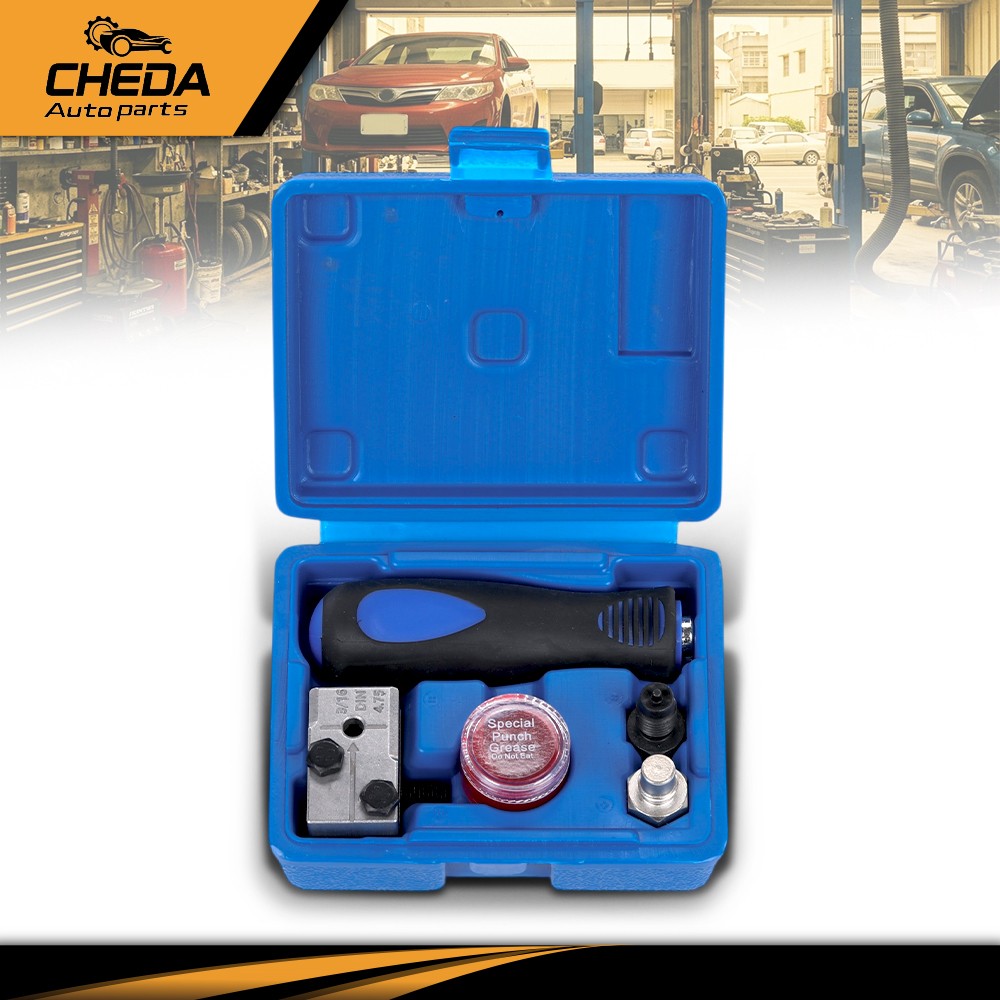 Universal Handheld Car Brake Line Flaring Tool Kit 3/16» Single Flare W/Storage