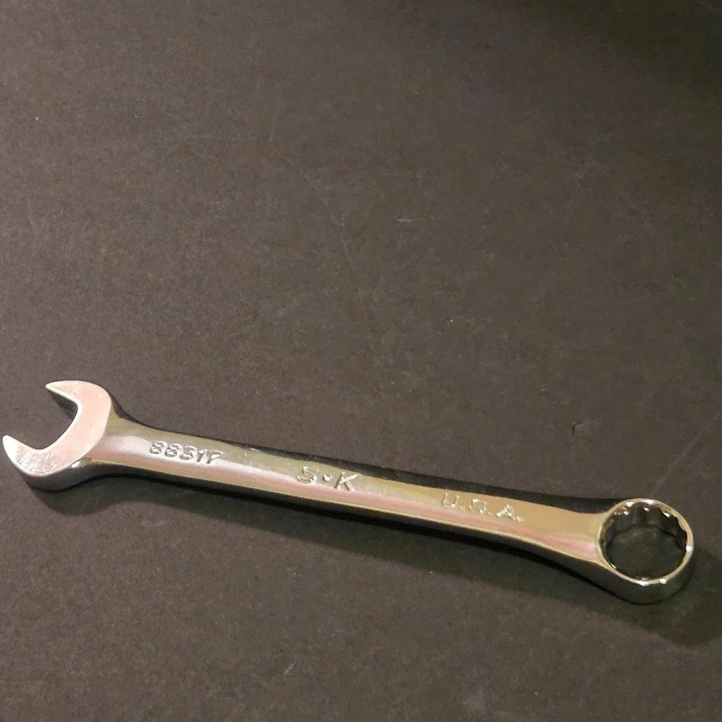 QUALITY S-K SK #88317 17MM METRIC COMBINATION POLISHED 12 POINT WRENCH