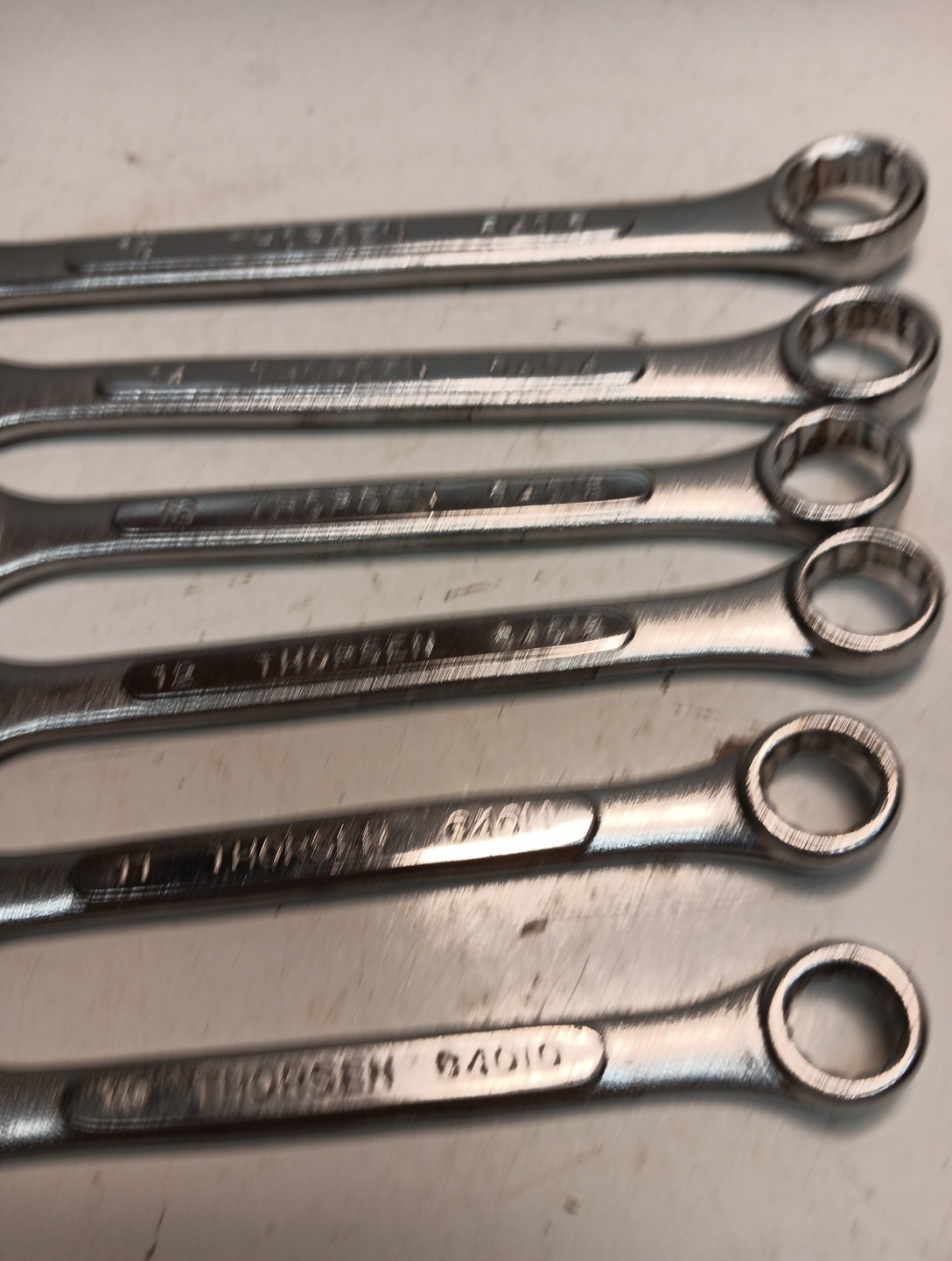 Thorsen Tools 6 Piece Metric Combination Wrench Set 12 Point 10,11,12,13,14 15 M