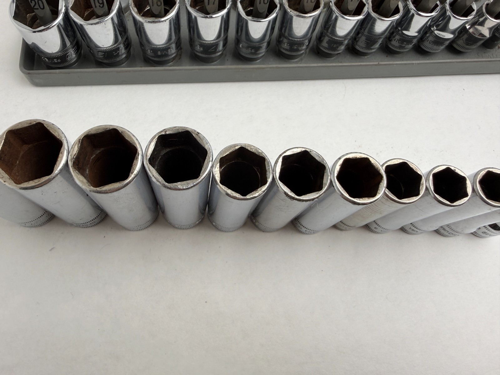 Snap-on 24pc 3/8″ 6-point METRIC 9mm-20mm Shallow & Deep Socket Set
