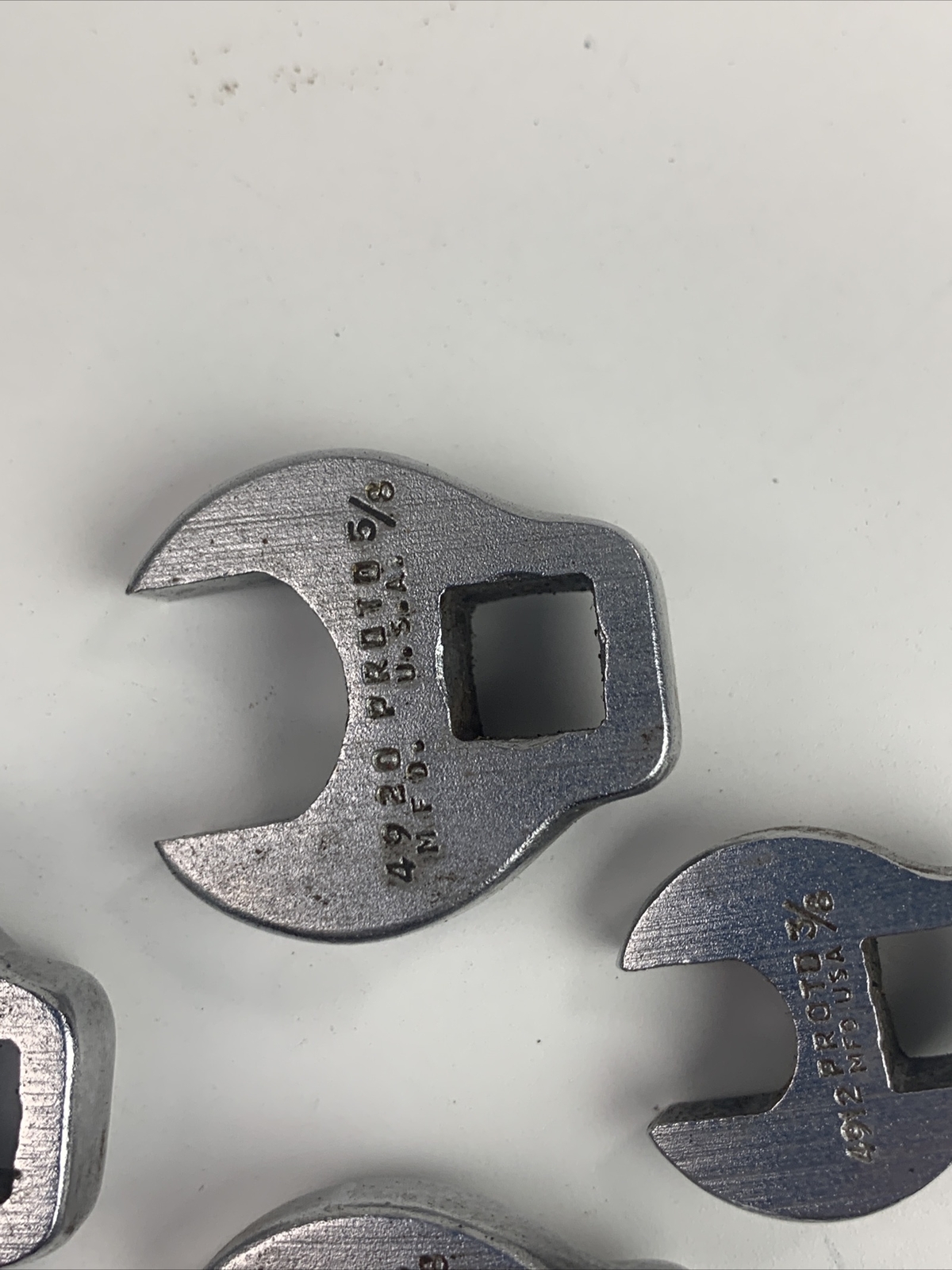 4 x Proto Crowfoot Wrenches – 3/8″ 5/8″ 3/4″ – 4912 + 4924 + 4920