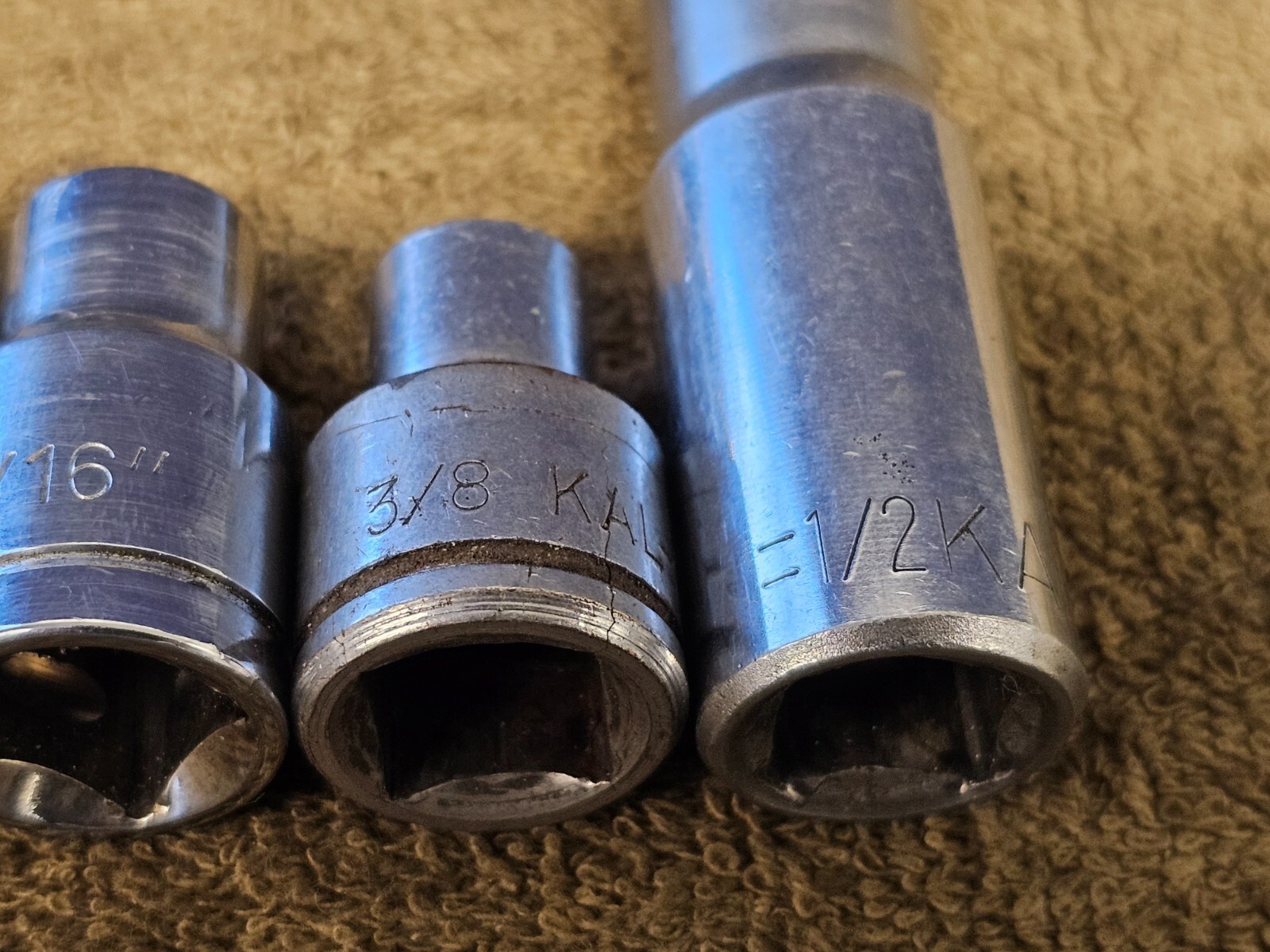 Kal Ratchet Socket Extension Set 1/2″ Drive 1-1/4 1/8 1/16 1″ 7/8 5/8 19/32 3/8″