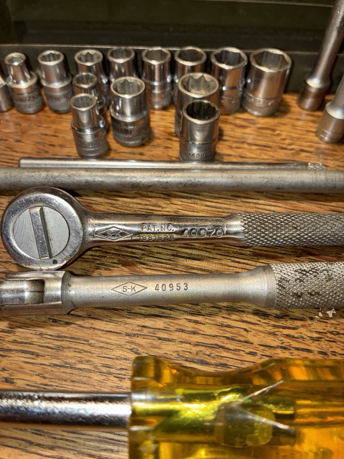 S-K USA Tools 1/4” Drive Socket Set Standard 22 Piece Vintage Set