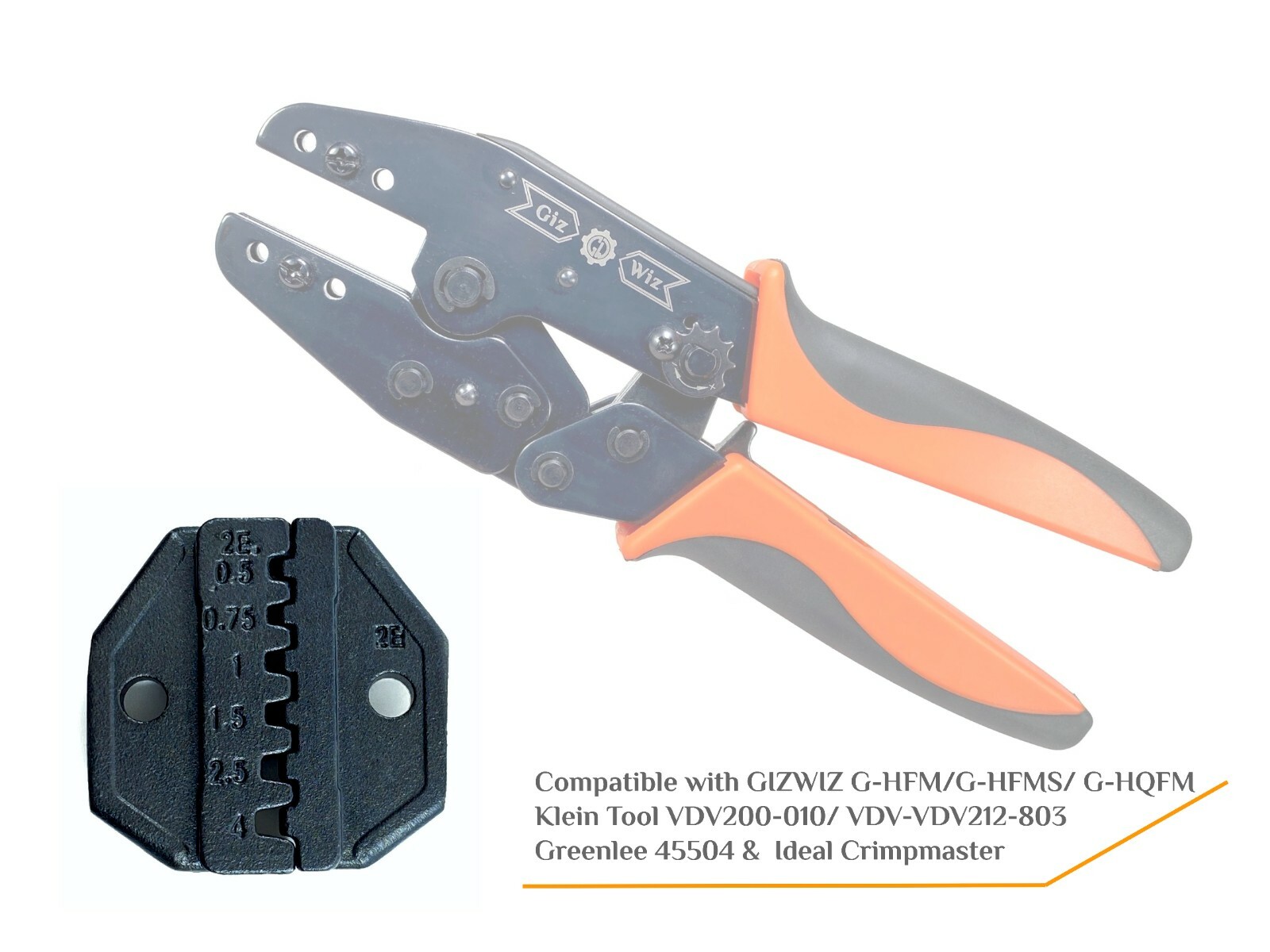Crimp Tool Die 2E Pin Terminal Insulated Non-insulated VDV205-039 Klein Greenlee