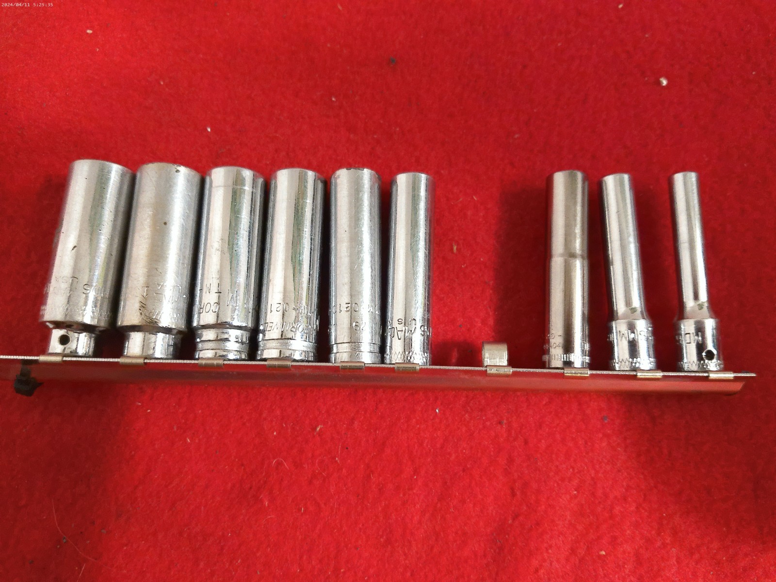 Mac Tools 9-PC 1/4″ Dr Metric Deep Socket Set 14mm-5mm mixed Cornwell USA Made