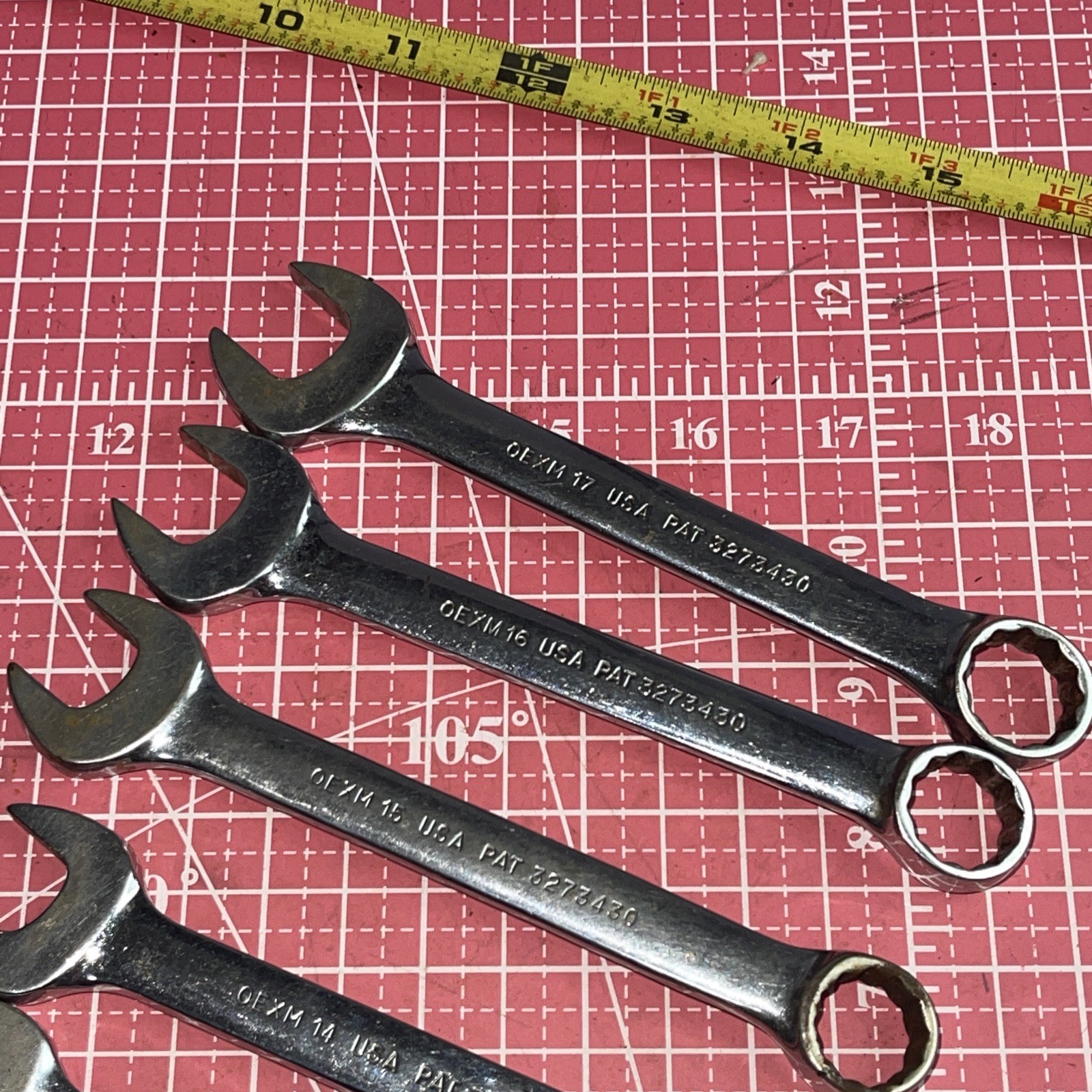 Snap on USA OEXM 6 Piece 12 Point Metric SHORT Combo Wrench Set 12-17 MM