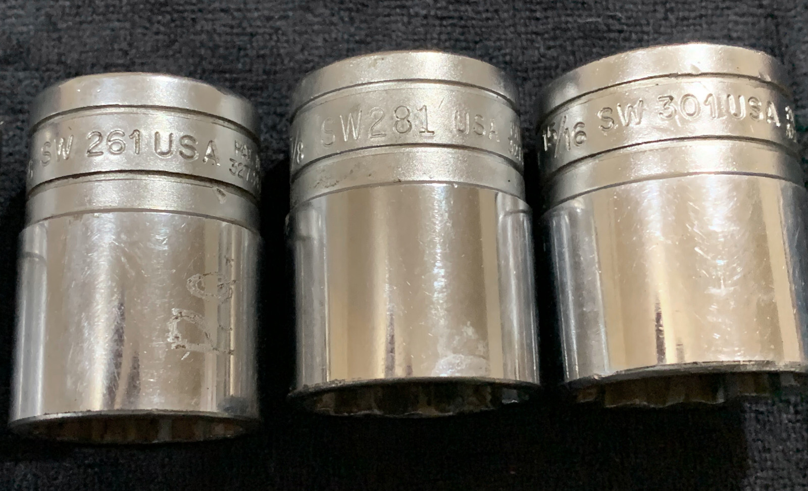 Snap On 1/2″ Dr 9pc Socket Set SAE 7/16″ to 15/16″ 12 Point Shallow SW141-SW301