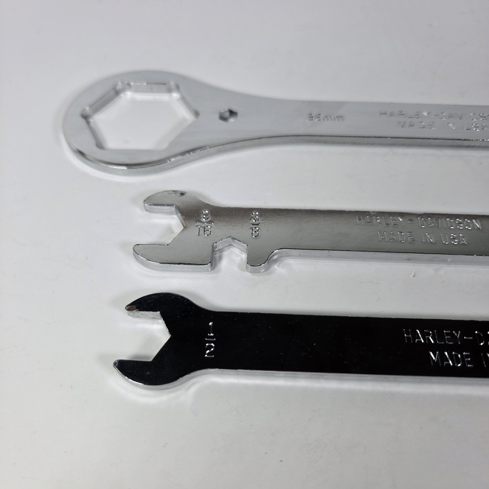 Harley Davidson Tool Set Axle Wrench 36mm 3/4″ + Standard & Metric Wrenches (3)