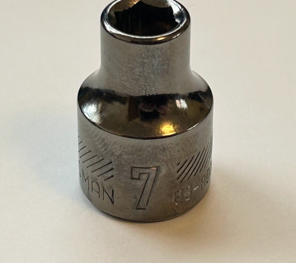 Craftsman  7 mm x 3/8″ Dr Socket 83-801GM Gunmetal Chrome 6Pt Free Shipping
