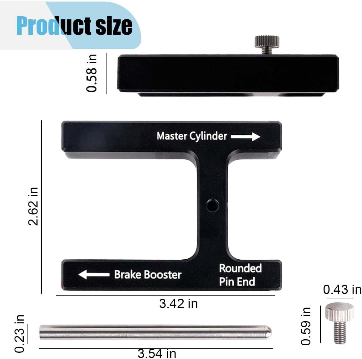 Car Brake Booster Push Rod Adjustment Tool, Brake Pedal Distance Adjustment Tool