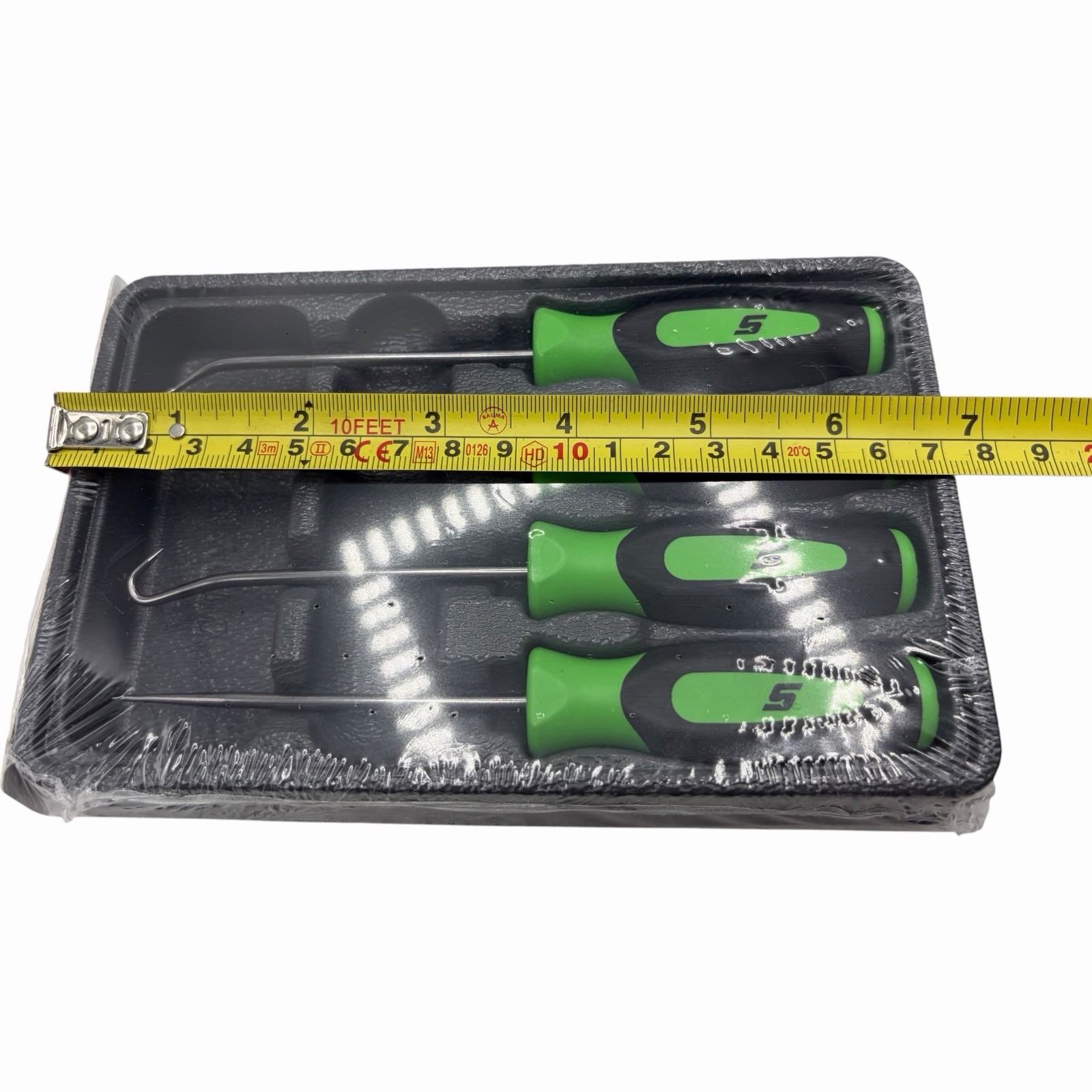Snap On Tools Mini Pocket Pick Awl Set 4 piece Green 6 inch Straight Bent 90