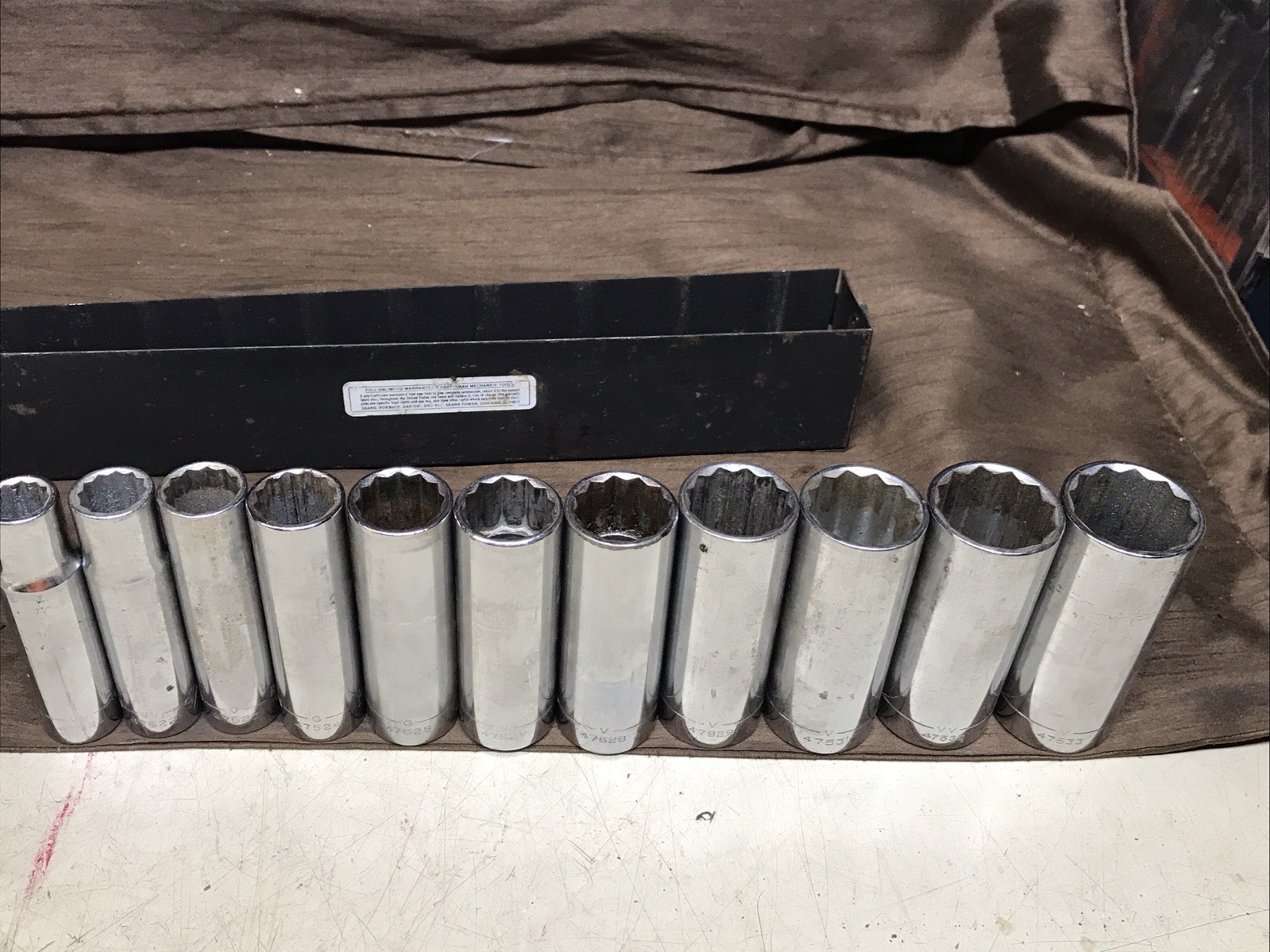 Craftsman 11pc 12Pt SAE Deep Socket Set 1/2″ Drive 1 1/8”-1/2” Made in USA