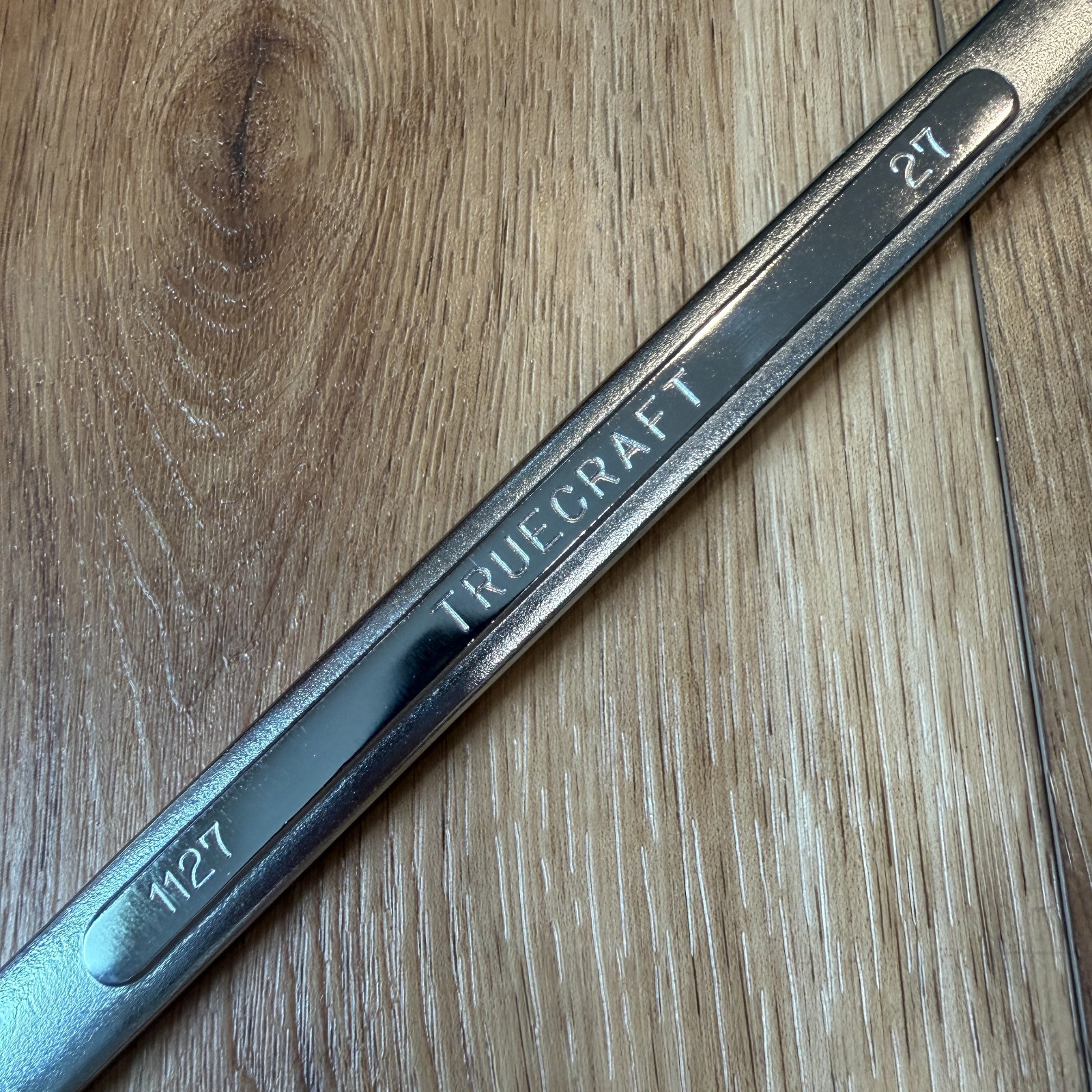 TrueCraft 27mm 12-point 1127 Metric Combination Wrench Satin Finish Japan