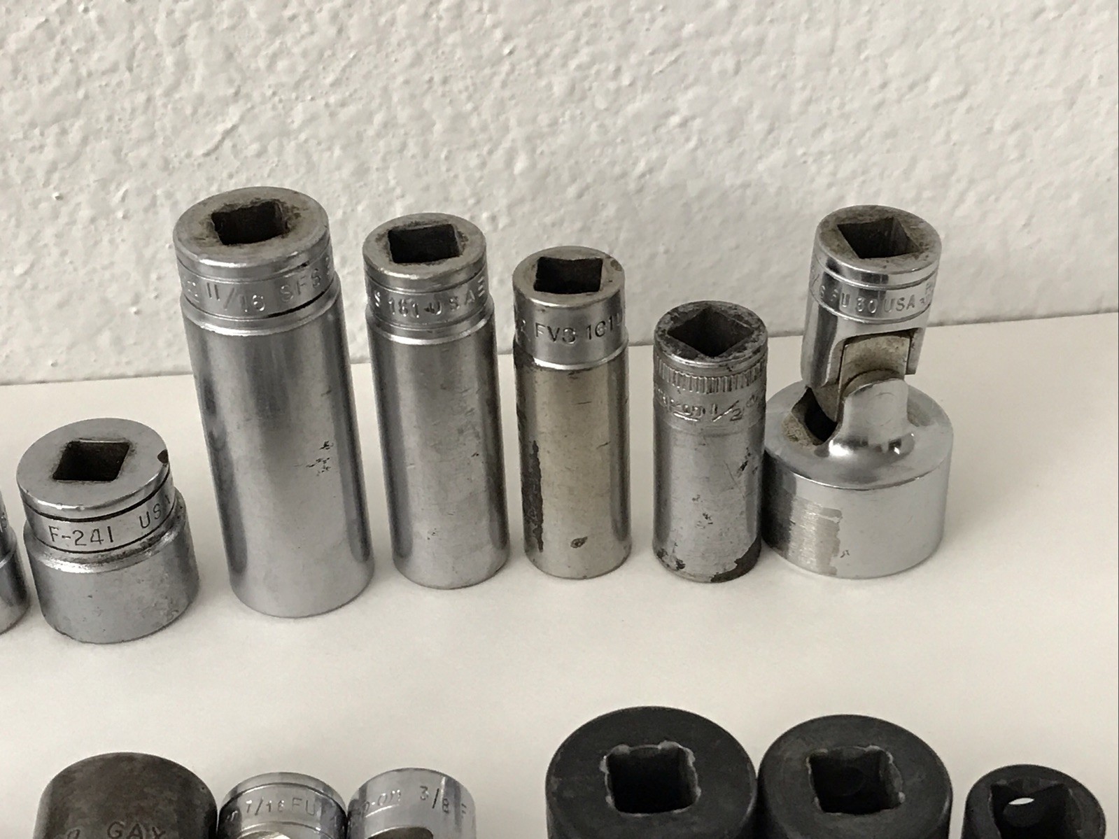 SNAP ON TOOLS- Lot Of 32 PCs Various Impact Swivel Sockets Wrenches