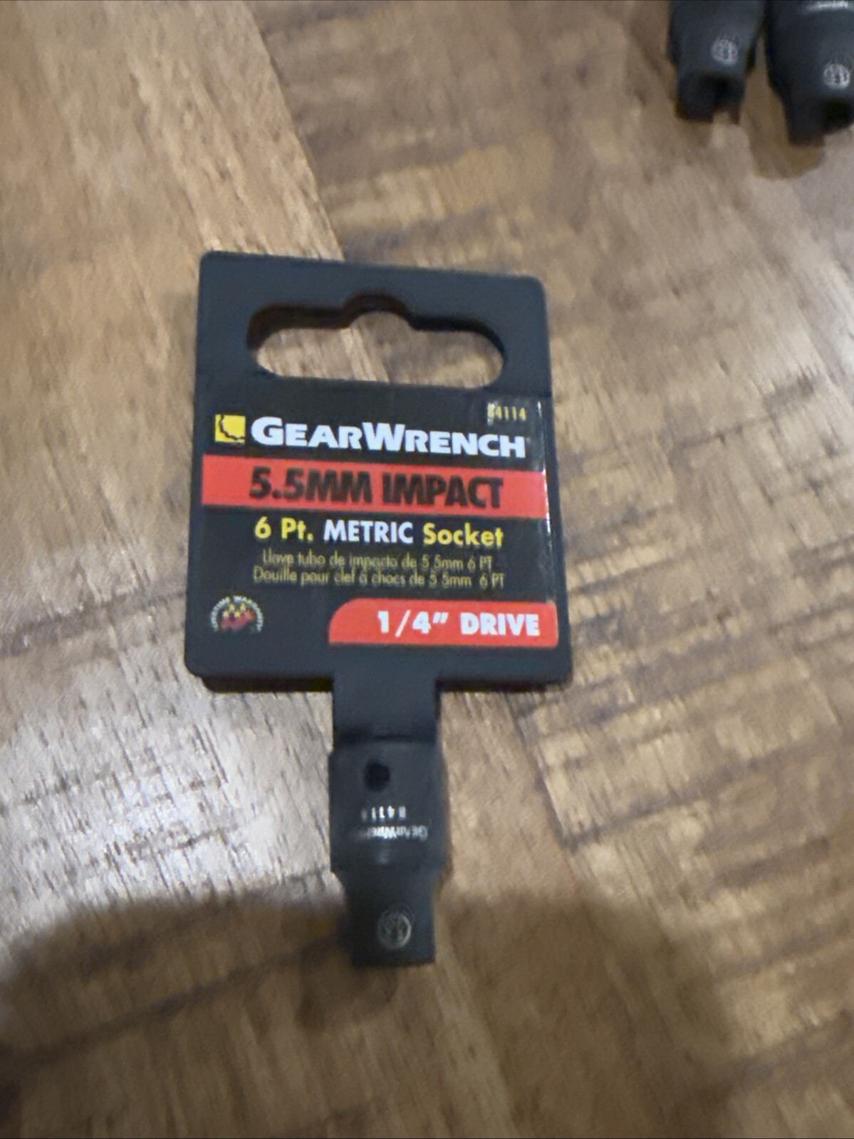 Gearwrench 84114 5.5mm – 1/4″ Drive 6 Point Shallow Impact Socket Metric MM 6pt