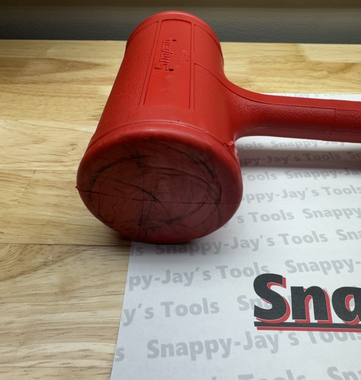 Snap-on Tools USA USED RED 56 Ounce Soft Grip Dead Blow Hammer HBFE56