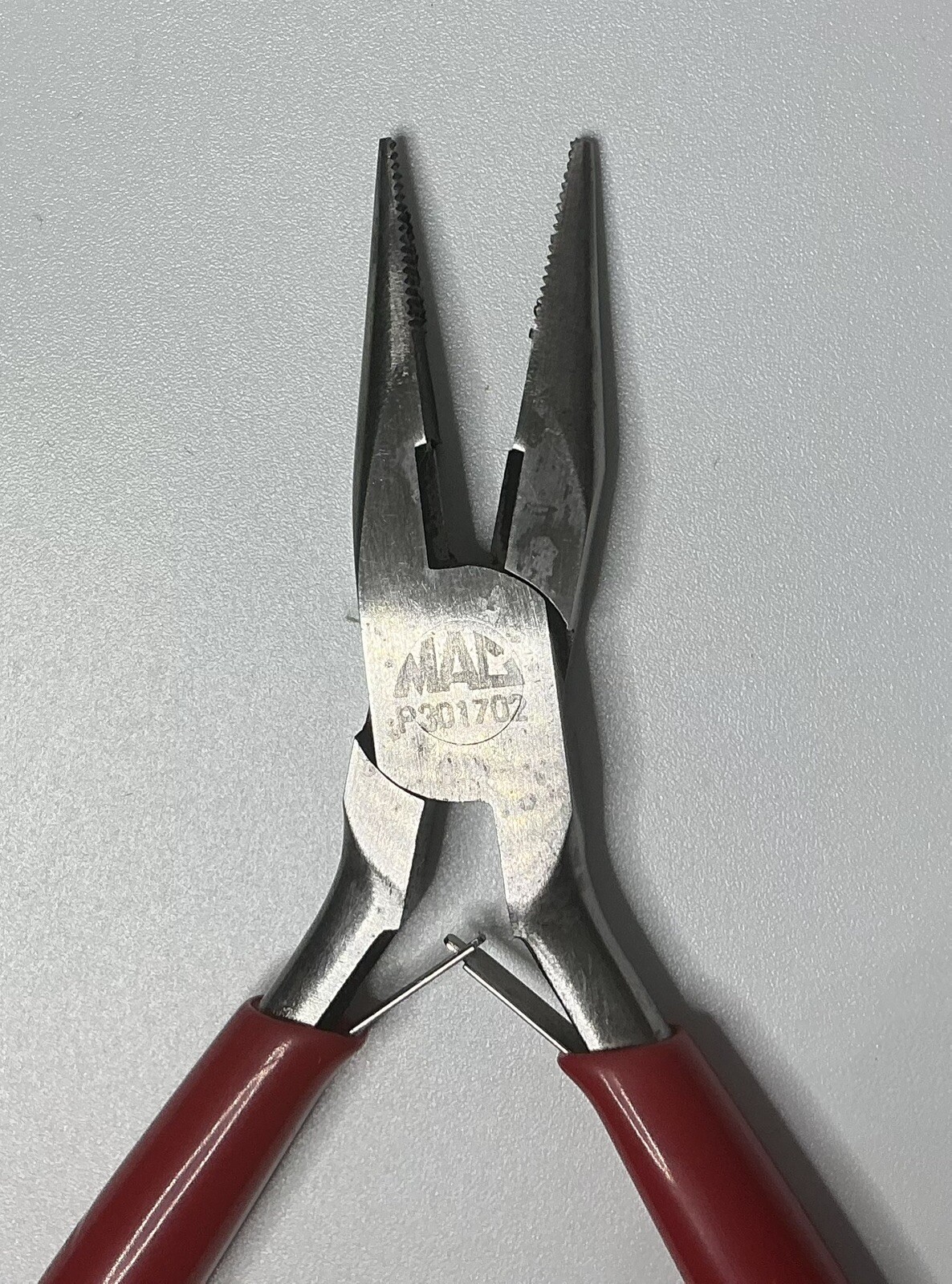 MAC Tools Mini Precision Pliers Red Soft Grip Handles Details in Description