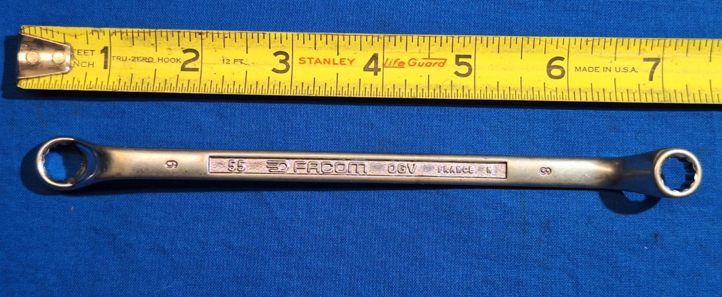 Facom 55 OGV 8mm-9mm deep offset box wrench France