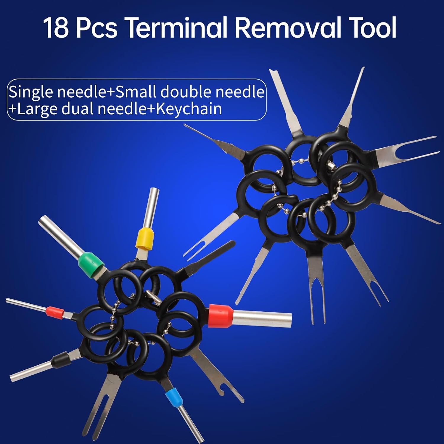 500Pcs Connector Pins Kit Terminal Pin Automotive Car Electrical multicolor