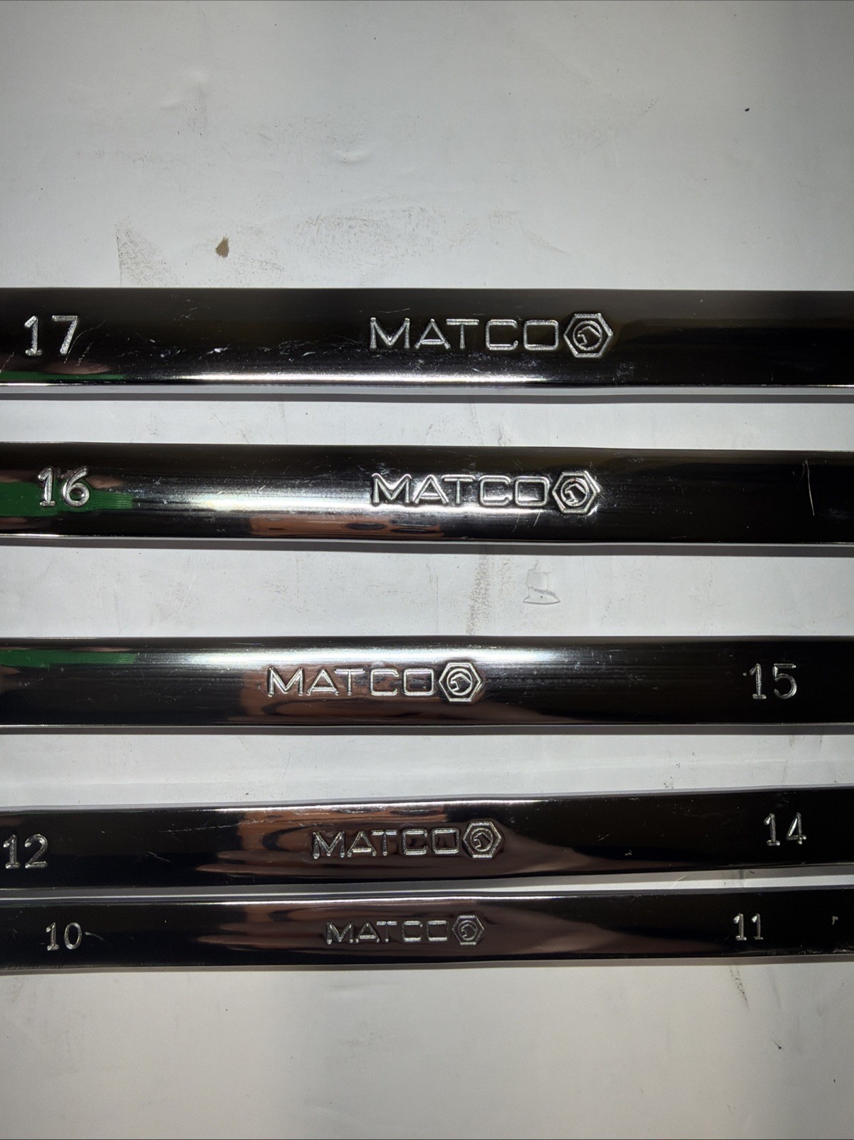 Matco Tools SRBLM5TA 5 Piece Metric Wrench Set 10mm-19mm