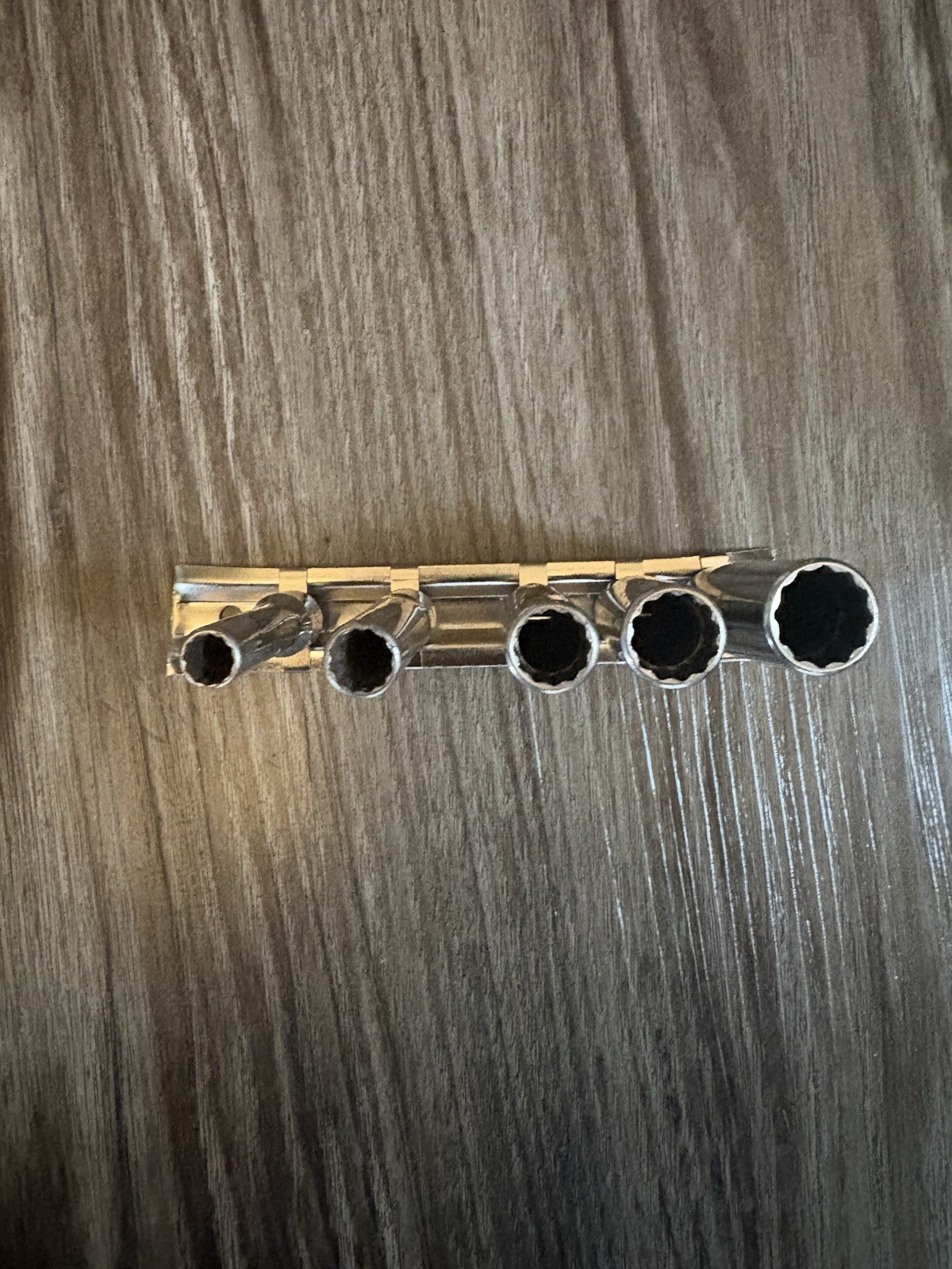 Snap On 5 Piece 1/4 Drive Deep Socket Set Wit Rail