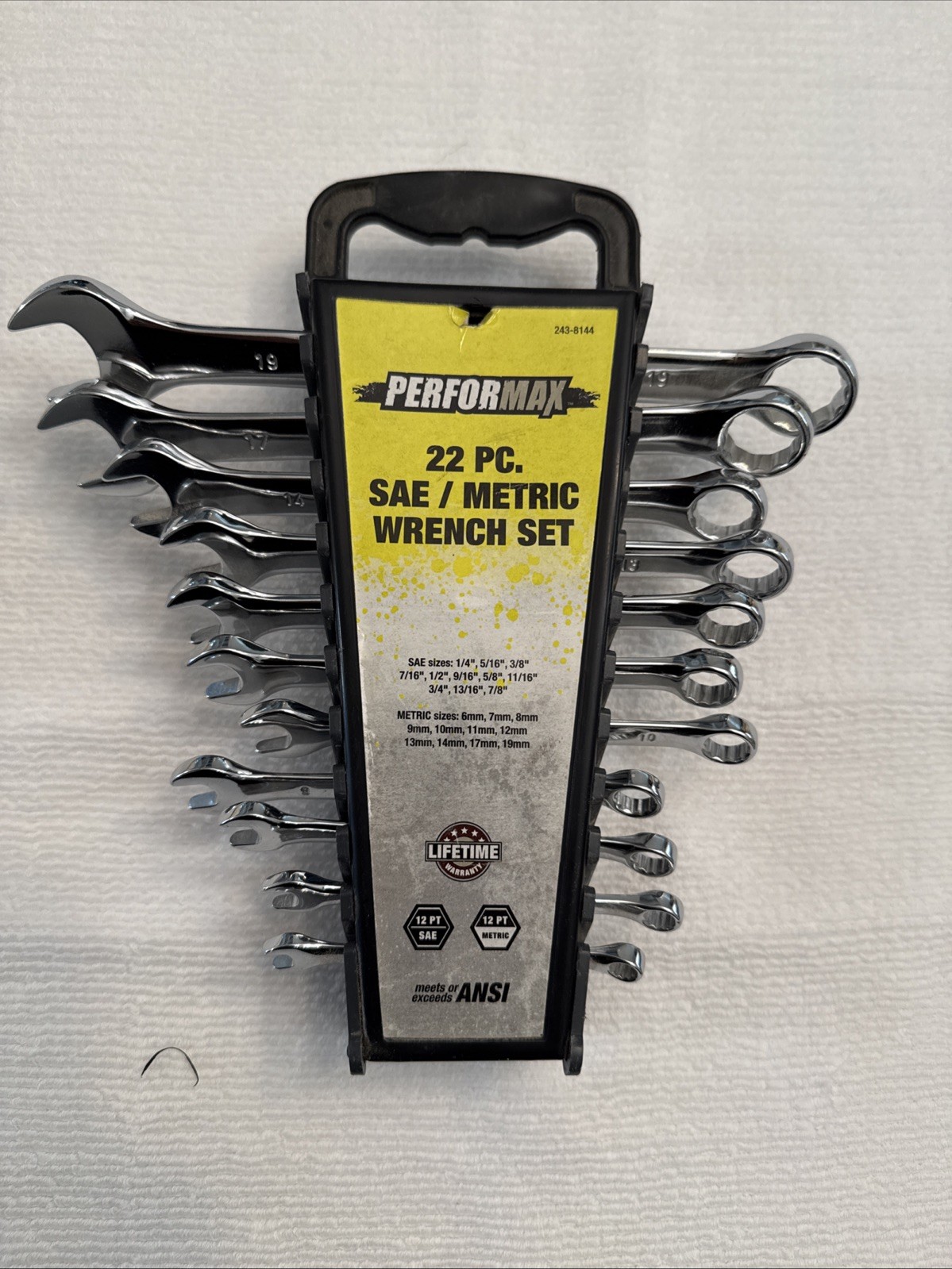 Performax COMBINATION SAE WRENCH SET, NEW, STANDARD SAE, 9 piece, (AQ-20)