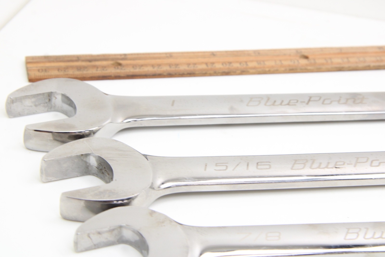 Blue Point 13/16″ – 1″ SAE Chrome 4 Piece 12 Point Ratcheting Wrench Set USA