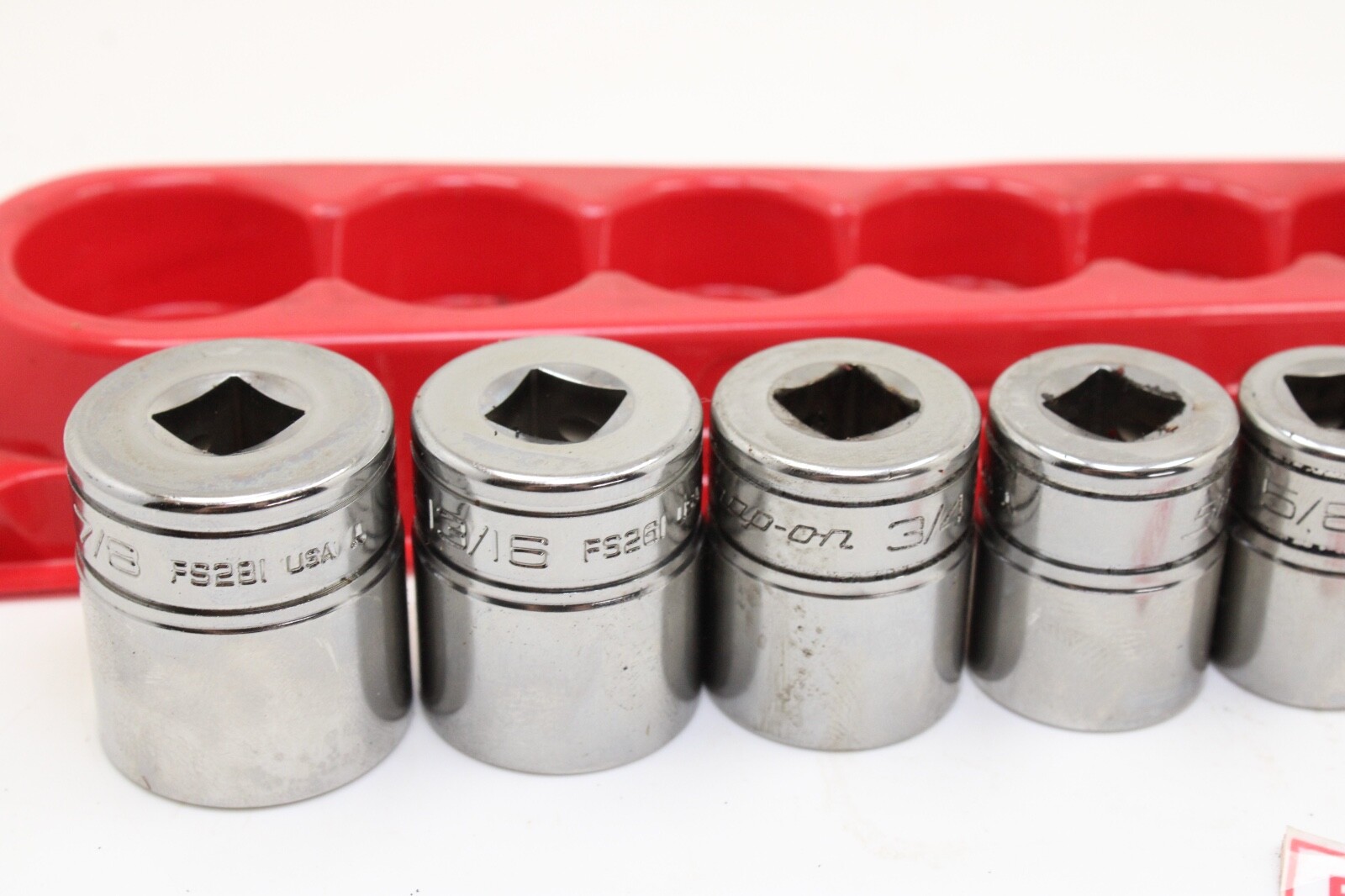Snap On FS081-FS281 1/4″-78″ 3/8″ Drive 6 Point 11 Piece Shallow Sockets Set USA