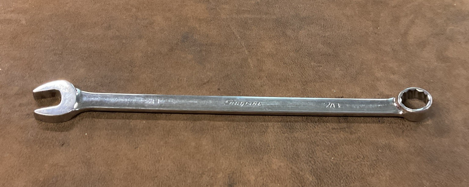 Snap On OEXL28B – 7/8″ Long Handle 12Pt Chrome Combination Wrench Nice