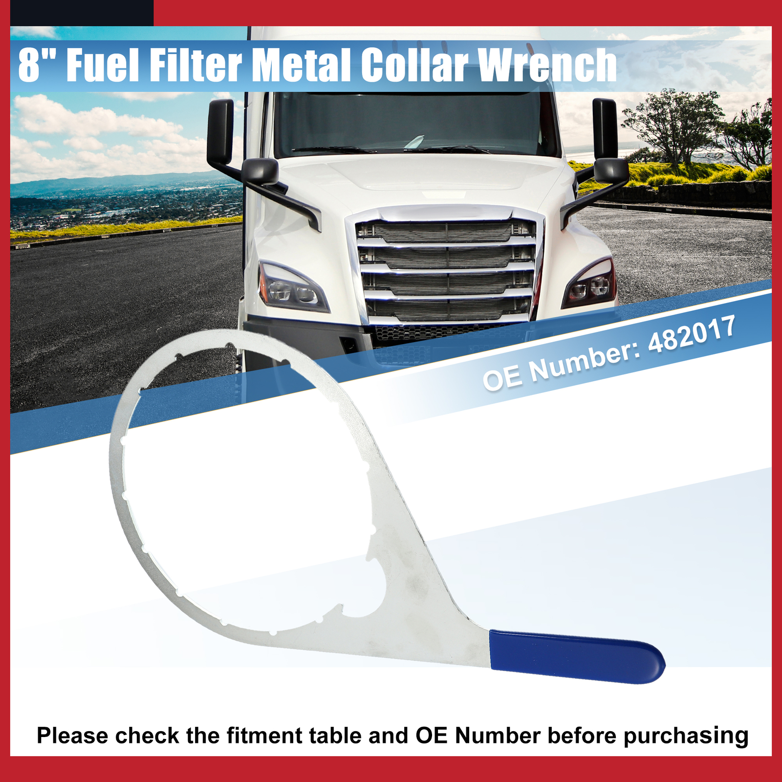 Pack of 1 for Fuel Pro 482 483 485 487 488 8″Fuel Filter Collar Vent Cap Wrench