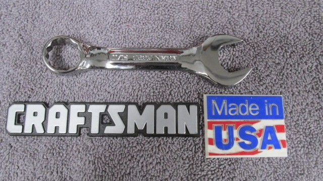 CRAFTSMAN USA PROFESSIONAL 11/16″ MIDGET STUBBY COMBINATION WRENCH 44109 RAISED