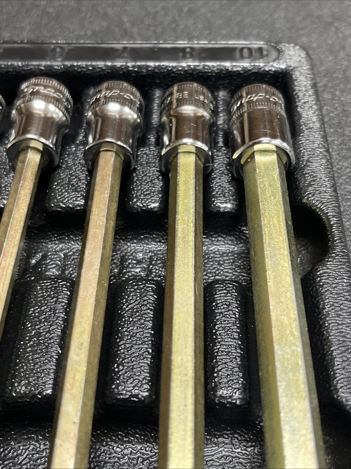 Snap-On Tools USA 6pc 3/8″ Drive METRIC Long Hex Bit Socket Set 206EFAML