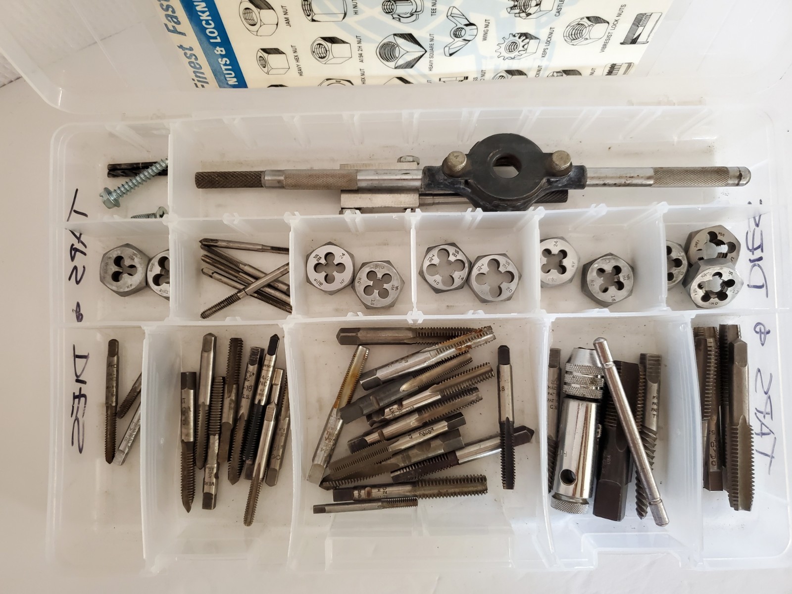 Mixed Lot Of Tap And Die Set Multiple Sizes and Threads W/Case