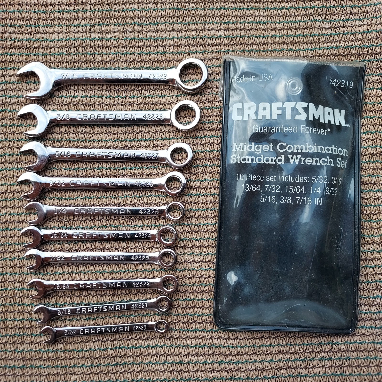 Craftsman Usa Ignition Wrench Sets 36pcs Metric & SAE Combination & Open/Angled