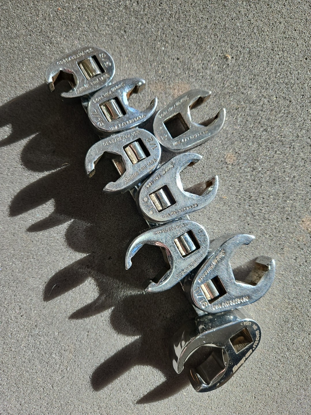 Snap On 8 Piece 3/8” Flare Nut Crow Feet Set 3/8” – 3/4” – FRH120S – FRH240S