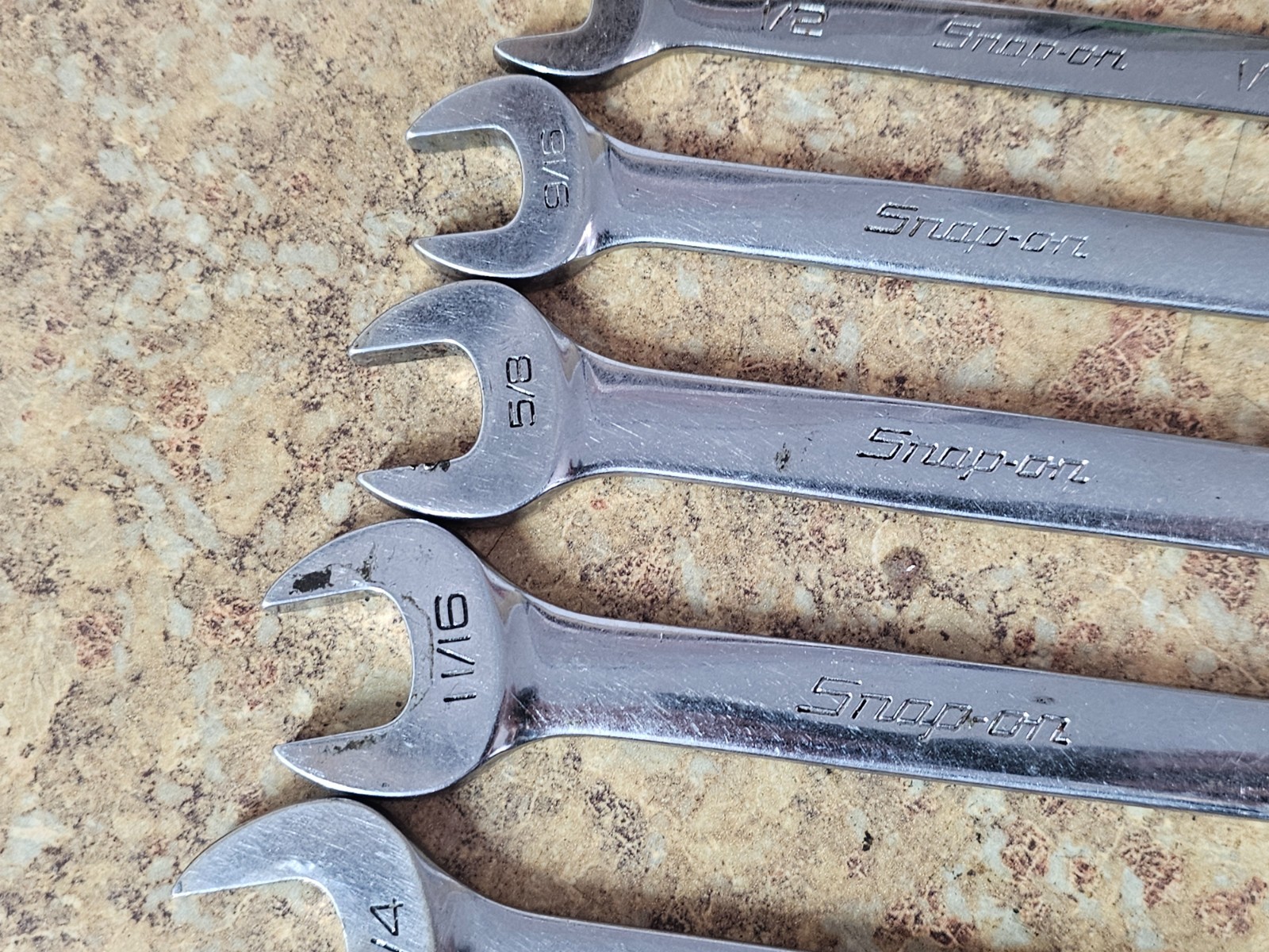 Snap-on 14pc 12-Point SAE Short Combination Wrench Set 5/16 – 1-1/8″