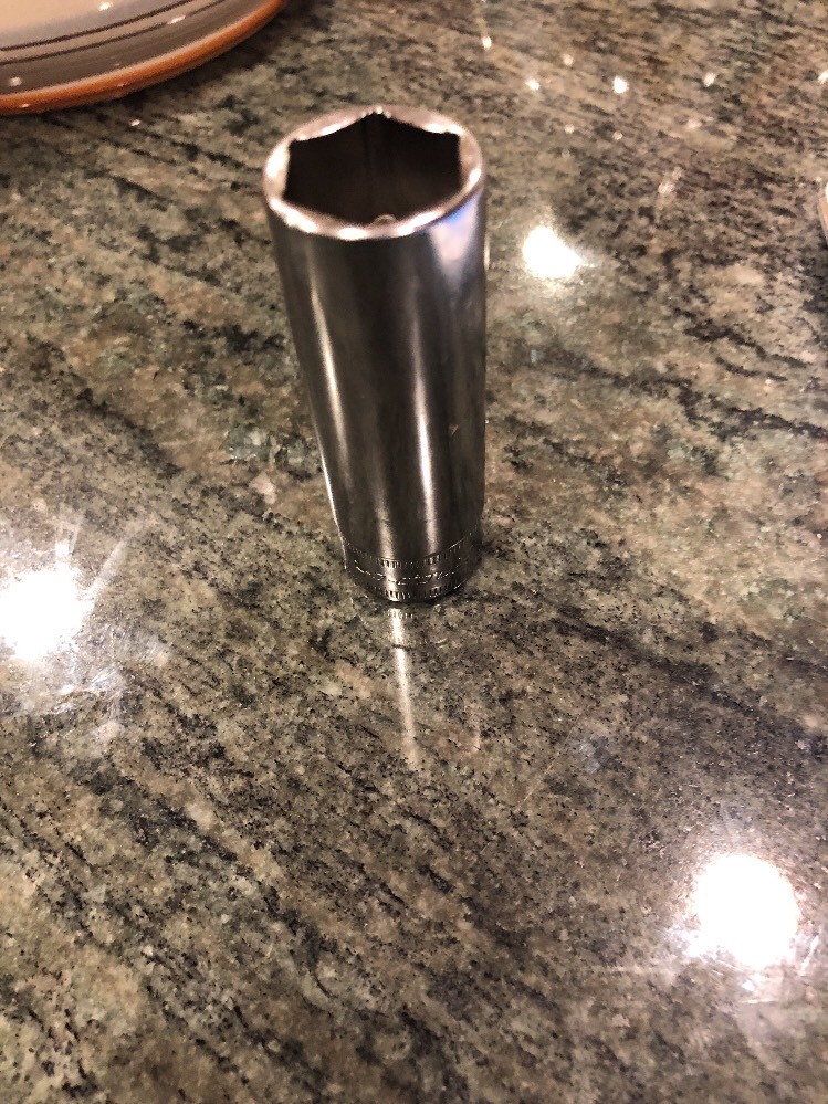 Snap-On sfsm17 17mm metric 3/8″ drive 6 point deep chrome socket